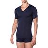 marcLuis - Mezza Manica Scollo a V, Cotone Jersey, Uomo, Elegante, Bianco e Colorato, Alta qualità, Senza Cuciture Laterali, Prodotto Italiano, (Confezione da 3 Pezzi)