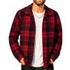 COOFANDY Camicia termica invernale in flanella da uomo, a quadretti, da falegname, Nero e rosso., M