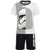 E PLUS M Star Wars - Pigiama corto per bambini, 2 pezzi, con motivo Stormtrooper 134-164, 100% cotone, biancheria da notte estiva