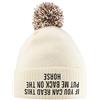 SaveThePeople If You Can Read This Put Me Back On The Horse Hat - Bobble Beanie Hat - Horse Riding Gifts for Girls - Winter Beanie Hat with Horse Slogan Embroidered On The Front