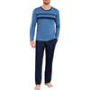 Marvmys Pigiama Uomo Invernale Cotone Lungo Pigiami Due Pezzi Maglia Maniche Lunghe e Pantaloni Pigiama con Tasche S-3XL