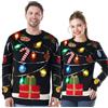 JOYIN Maglione natalizio da donna con luci a LED, brutto maglione natalizio con lampadina