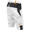 strongAnt Painter Shorts Stretch da Uomo Berlin PRO Pantaloncini da Lavoro Estivi Cargo Outdoor - Bianco-Nero, 44