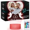 Maverton Cornice Foto a LED con targhetta Personalizzata - Regalo Fidanzato per Coppia - Lampada con Stampa per Anniversario o sposi - Regalo Personalizzato con Luce Multicolore per Innamorati