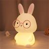 YuanDian Luce notturna a forma di coniglietto con 8 luci colorate, regalo per adulti, adolescenti e bambini, decora la camera dei bambini con graziose luci notturne a forma di coniglio, lampada a