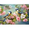 MOTGOM Diamond Painting Fiori e Uccello, Diamond Painting Adulti Fiori e Uccello, DIY Pittura Diamante Kit Regalo per Decorazione Parete Casa 40x30cm