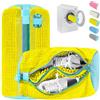 FOREDOO 2 in 1 Sacchetto Scarpe Lavatrice, Versione Migliorata Sacchetto per Lavare Scarpe in Lava-trice, Riutilizzabile Doppie Cerniere e Doppie Tasche Sacchetti Scarpe Lava-trice