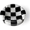 CBAM Portacenere in Marmo a Scacchi Bianco Nero Decorazione Regalo Collezione White Black Marble Ashtray Ø 10 cm