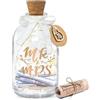 Ulikey Luce Bottiglia, Messaggio in Bottiglia Matrimonio, Regali di Denaro, LED per Bottiglie Personalizzato, Regalo Matrimonio Sposi Originale DIY per Decorazione Compleanno Anniversari Feste
