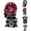 JHzood Lampada al plasma Magic Touch Ball, Classica novità vintage divertente palla di cristallo, colorata nebulosa elettrica lampo palla scienza giocattoli per bambini, Halloween (skull)