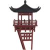 NULYLU Padiglione Miniatura in Plastica Stile Architettura Cinese Tradizionale, Statua Ornamentale per Giardino Bonsai Micro Paesaggio, Decorazione da Interno per Casa e Ufficio,