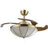 QWPYDXN Lampade Ventilatore da soffitto a Scomparsa Illuminazione Leggera Ventilatori da soffitto Lampada da soffitto Ventilatore da soffitto Retro Telecomando Soggiorno in Fattoria Mobilia