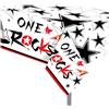 CC HOME 1 tovaglia di plastica per feste con musica rock, 137 x 219 cm, tovaglia per feste a tema rocce, baby shower, cena di compleanno, picnic, cucina, eventi