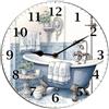 Horienteeon Orologio da parete per vasca idromassaggio Orologio da bagno Orologio decorativo Orologio da parete silenzioso senza ticchettio Orologio da parete decorativo per camera da letto, cucina,