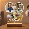 Pictalia - Lampada Foto Cuore Personalizzata Papà - Base a Scelta
