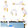 Iirlvior 4 mini statuette d'oca per ufficio, decorazione da scrivania, divertenti gadget da ufficio, decorazione per scrivania, TV, piccoli animali, regali per colleghi