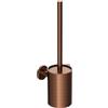 NOLUXA Imex - Scopino da bagno da parete, oro rosa, portascopino da bagno in acciaio inox S.304, accessorio da bagno resistente all'umidità, doppio sistema di fissaggio (avvitato o incollato)
