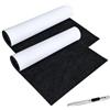 LOMUG Coperta autoadesiva 2 rotoli 40 x 220 cm coperta autoadesiva nera, rotolo di filtro spesso 1 mm per metro in feltro opaco, pellicola per mobili, tessuto di feltro per bastone, coperta base per