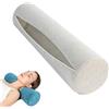 moismk Federe per Cuscini a Rullo Cervicali 15x40 20x50 20x60 20x80, Tessuto di Ciniglia, Copricuscino per cervicale con Cerniera, Lavabile e Rimovibile, Misure Personalizzabili(Beige,70x25cm)