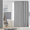 Furlinic, Tenda da doccia in tessuto di poliestere impermeabile, antimuffa e lavabile, dotata di nastro piombato e 10 ganci, adatta per ambienti umidi, di colore grigio, 150 x 200 cm