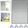 Cre8ve3 Pellicola Anti-Calore Per Vetri Finestre, Pannello Termoisolante Per Finestre Caldo E Freddo, Pellicola per Vetri Finestre Privacy in Alluminio Con Ventose per Casa e Ufficio, 8mm，70x100cm