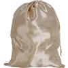 HIKOO DAILY Borsa portaoggetti in raso per parrucche o fasci, 25 x 35 cm, con coulisse, per oggetti essenziali da viaggio (oro rosa, 2 pezzi)