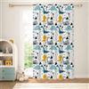 YONGFOTO Tenda Dinosauri Cameretta Bambino Giungla Semitrasparente | Scandinavo Dino Mondo Animale Filtrante la Luce Tende Cameretta Ragazzo con Passante per Bastone 1 Pannello 107 x 160 cm