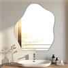EONAZE Specchio da Parete Irregolare da Bagno Senza Cornice, 47.7x38 cm Vetro Grande Asimmetrico Specchio a Muro per Soggiorno, Corridoio, Ingresso, Bagno(47.7 x 38cm)