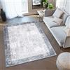 TAPISO Victoria Tappeto Antiscivolo Lavabile Pelo Corto per Soggiorno Camera da Letto Salotto Sala Design Moderno Orientale Astratto Ornamenti Grigio Sfumato 120 x 170 cm