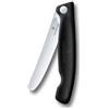 Victorinox Swiss Classic Coltello da Picnic Pieghevole, 11 cm, Nero | Lama seghettata in acciaio inossidabile ideale per frutta, verdura e pane, manico ergonomico, Prodotto in Svizzera