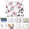 Homebliss Federe Cuscino 50x90 cm Set 2 Pezzi Microfibra, Bianco Floreale Rosa