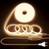 YeahBoom Striscia LED COB da 1 m, attacco diretto, 220 V, luce bianca calda, 3000 K, impermeabile, flessibile, per interni ed esterni, camera da letto, cucina, illuminazione fai da te