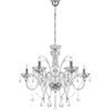 Ridgeyard Moderne Soggiorno Lampadario di Cristallo, 6 Luci E14 Trasparente Cristallo K9 Lampadario Pendente Soffitto con Catena Regolabile per Camera da Letto, Soggiorno, Sala da Pranzo, Hotel