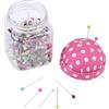 Fydun Spille con testa 500 pezzi, aghi per quilting, in tessuto rosa, coperte, puntini per cucito, artigianato, decorazione + almohadilla pincha alfileres