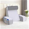 Trsaow Cuscino da lettura ergonomico con poggiatesta rimovibile e braccioli, supporto per la schiena per letto, divano, pavimento, regolabile per lettura, lavoro e relax