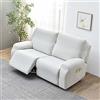 FIBITA Copridivano Relax Reclinabile Elasticizzato 2 Posti, Copripoltrona Relax Reclinabile Universale con Tasche, 6-Pezzi Fodera per Poltrona Lavabile, Coperture per Elettrica Divano da Massaggio (Color :