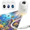 JIABAOZ Proiettore di Luce Notturna HD Smart Dynamic 5D, Proiettore Cielo Stellato HD Plug&Play, Luminosità Regolabile 360°, Ideale Camere, Meditazione, Home Theater (3 Films)