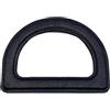 CALFOVERA 4 Manico per Borsa A Forma di D Corto in Pelle PU da 5 Pollici di Ricambio in Pelle Nera con Telaio per Manici per Borsa A Forma di D Decorativo Classico per Borse A Tracolla Fai da Te in