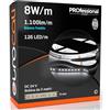 Eurocali Striscia LED 5 metri Professionale 24V 40W 8 W/mt - Striscia Monocolore da 630 LED 126 LED/mt e 5500 Lumen 1100 Lm/mt 137 Lm/W - Luce Bianco Freddo 6500K