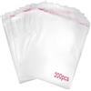 MAGIC SELECT 200 Bustine di Cellophane Trasparenti Autoadesivi. Sacchetti di Plastica OPP con Cucitura Sigillata e Foro di Ventilazione per Regali, Gioielli, Carte.