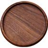 CALFOVERA 10cm 1 Pezzi Sottobicchieri Rotondi in Legno Nero Scanalato Color Noce Naturale, Resistenti al Calore, Isolanti Termici, Protezione per Il Piano del Tavolo, Tappetini in Legno per Tazze da