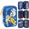CERDÁ LIFE'S LITTLE MOMENTS Astuccio Sonic per bambini - set di cartoleria completo con matite colorate e materiale scolastico per scuola e tempo libero