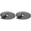 WAGNER Fermaporta STOP NERO - Diametro Ø 110 x 13 mm I Cuneo da inserire sotto I Fermaporta di design in elastomero innovativo - 15698101 (Confezione da 2)