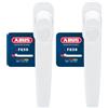 Abus Fg50 Maniglia per Finestre con Blocco, Sistema Antieffrazione per Maniglia con Pulsante Bloccabile, Livello di Sicurezza: 3, 78773, Bianco (Confezione da 2)