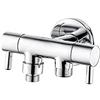Ibergrif M22006 - Valvola ad Angolo a Due Uscite 1/2 '' e 3/8'', Rubinetto a Squadra, Sottolavabo, Cromo