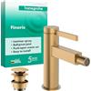 hansgrohe Finoris - Rubinetto per bidet con push-open, Miscelatore monocomando con altezza bocca 99 mm, bronzo spazzolato, 76200140