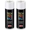 AREXONS - Tech Pro Ral Bianco Ghiaccio Opaco Smalto Spray ad Alta Copertura per Manufatti Ferrosi Esterni Porte Cancelli Box 400ml (Confezione da 2)
