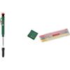 Bosch Bundle of Bosch matita per fori profondi (matita per fori profondi per eseguire marcature su pietra, legno, carta e molteplici materiali; temperino integrato) + Bosch 6 mine multicolore in grafite HB