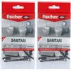 Fischer Kit Ready To Fix per il fissaggio di sanitari a pavimento (Confezione da 2)