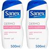 Sanex doccia e bagno Dermo ipoallergenico 500 ml - Set di 2